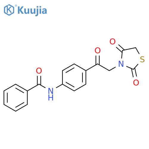 N-{4-2-(2,4-dioxo-1,3-thiazolidin-3-yl)acetylphenyl}benzamide structure