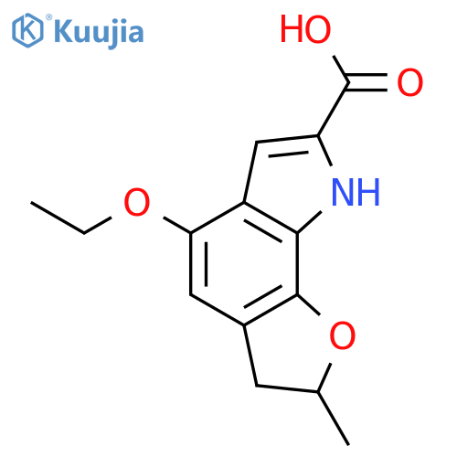 5-Ethoxy-2-methyl-2H,3H,8H-furo3,2-gindole-7-carboxylic Acid structure