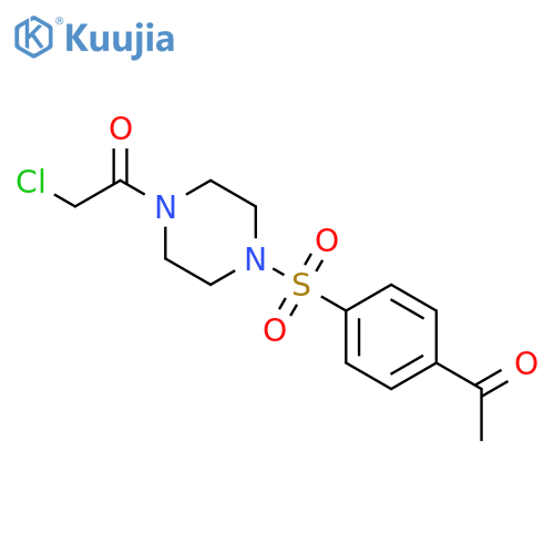 1-[4-(4-acetylbenzenesulfonyl)piperazin-1-yl]-2-chloroethan-1-one structure