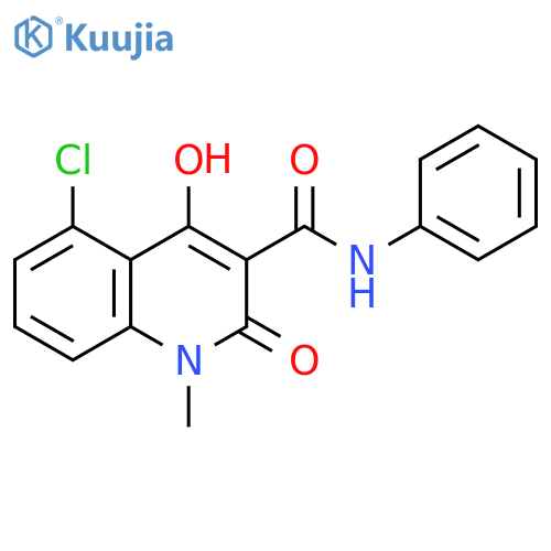 N-Phenyl-5-chloro-1,2-dihydro-4-hydroxy-1-methyl-2-oxoquinoline-3-carboxamide structure