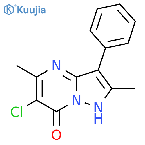 6-Chloro-2,5-dimethyl-7-hydroxy-3-phenylpyrazolo[1,5-a]pyrimidine structure