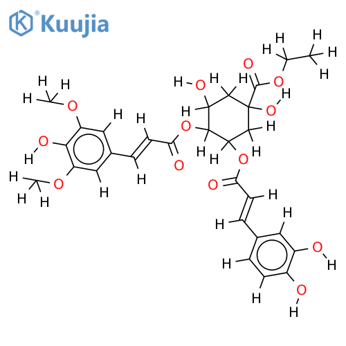 ethyl 5-O-caffeoyl-4-O-sinapoylquinate structure