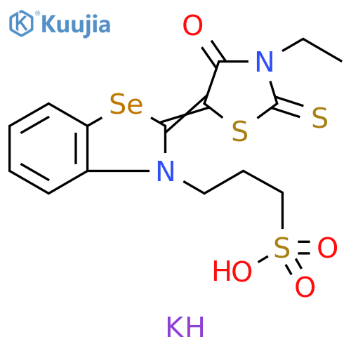 3(2H)-Benzoselenazolepropanesulfonic acid,2-(3-ethyl-4-oxo-2-thioxo-5-thiazolidinylidene)-, potassium salt structure