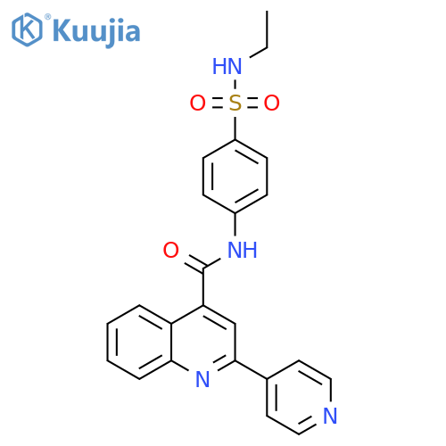 N-4-(ethylsulfamoyl)phenyl-2-(pyridin-4-yl)quinoline-4-carboxamide structure