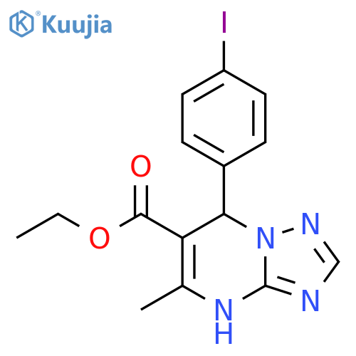 ethyl 7-(4-iodophenyl)-5-methyl-4H,7H-1,2,4triazolo1,5-apyrimidine-6-carboxylate structure