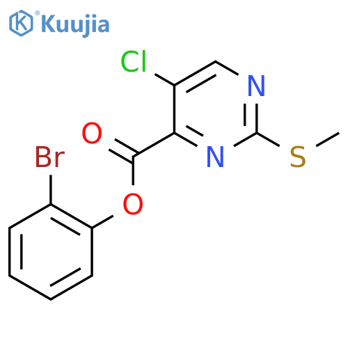 2-bromophenyl 5-chloro-2-(methylsulfanyl)pyrimidine-4-carboxylate structure