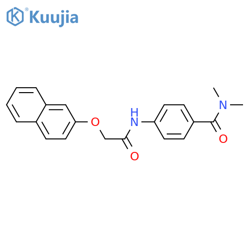 N,N-dimethyl-4-2-(naphthalen-2-yloxy)acetamidobenzamide structure