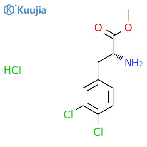 D-PHENYLALANINE, 3,4-DICHLORO-, METHYL ESTER, HYDROCHLORIDE structure