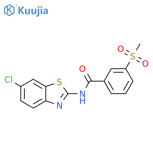 N-(6-chloro-1,3-benzothiazol-2-yl)-3-methanesulfonylbenzamide structure