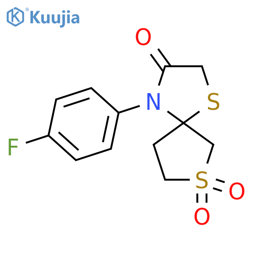 4-(4-fluorophenyl)-1,7λ?-dithia-4-azaspiro[4.4]nonane-3,7,7-trione structure