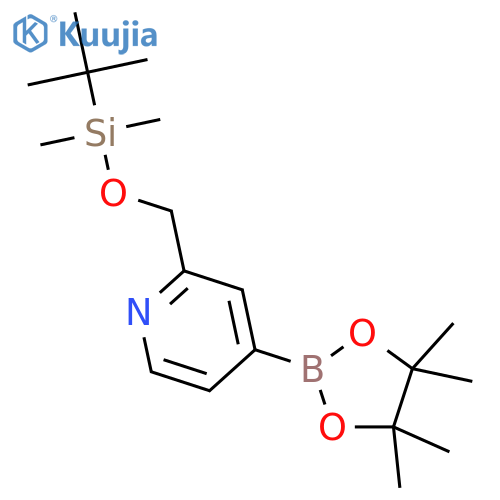 tert-butyl-dimethyl-[[4-(4,4,5,5-tetramethyl-1,3,2-dioxaborolan-2-yl)-2-pyridyl]methoxy]silane structure