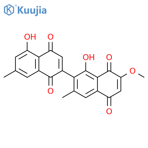 [2,2'-Binaphthalene]-1,4,5',8'-tetrone, 1',5-dihydroxy-7'-methoxy-3',7-dimethyl- structure