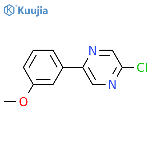 2-chloro-5-(3-methoxyphenyl)pyrazine structure