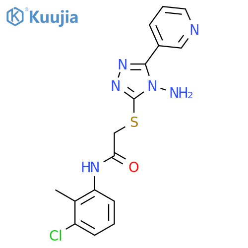 2-{4-amino-5-(pyridin-3-yl)-4H-1,2,4-triazol-3-ylsulfanyl}-N-(3-chloro-2-methylphenyl)acetamide structure