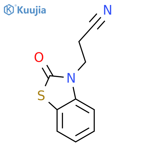 3(2H)-Benzothiazolepropanenitrile, 2-oxo- structure