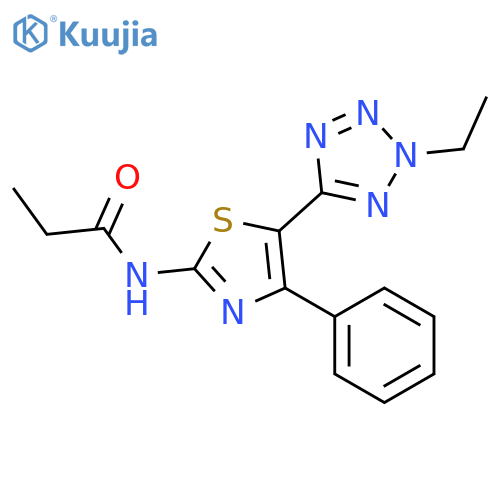 PROPANAMIDE, N-[5-(2-ETHYL-2H-TETRAZOL-5-YL)-4-PHENYL-2-THIAZOLYL]- structure