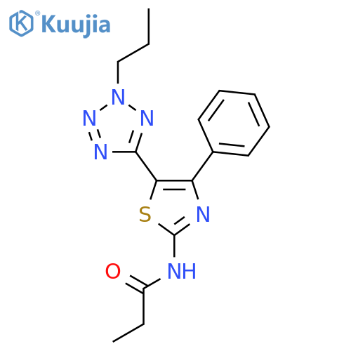 PROPANAMIDE, N-[4-PHENYL-5-(2-PROPYL-2H-TETRAZOL-5-YL)-2-THIAZOLYL]- structure
