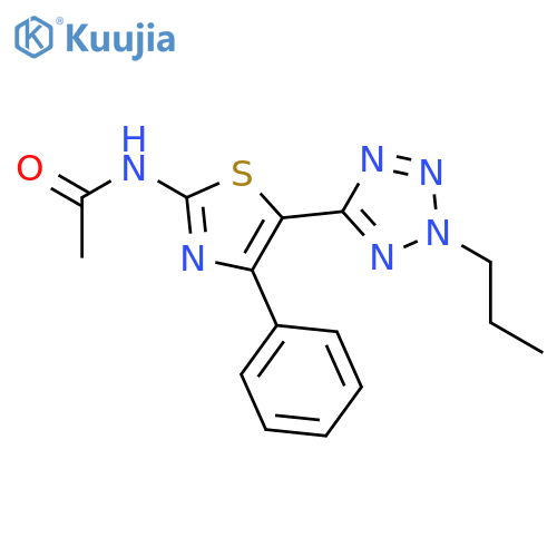 Acetamide, N-[4-phenyl-5-(2-propyl-2H-tetrazol-5-yl)-2-thiazolyl]- structure