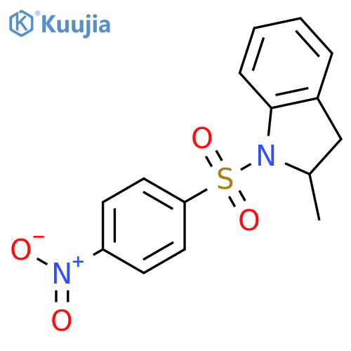 2-methyl-1-(4-nitrobenzenesulfonyl)-2,3-dihydro-1H-indole structure