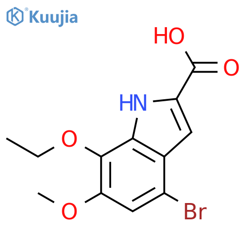 4-Bromo-7-ethoxy-6-methoxy-1h-indole-2-carboxylic acid structure