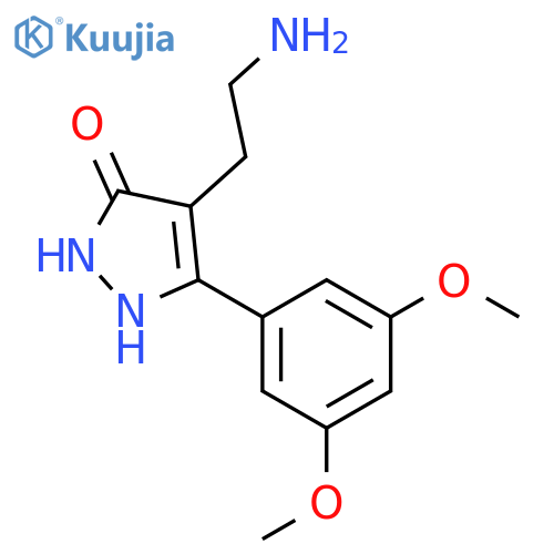 4-(2-Aminoethyl)-5-(3,5-dimethoxyphenyl)-1,2-dihydro-3h-pyrazol-3-one structure