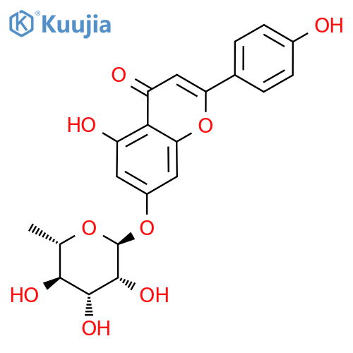 5-hydroxy-2-(4-hydroxyphenyl)-4-oxo-4H-chromen-7-yl 6-deoxy-alpha-L-mannopyranoside structure