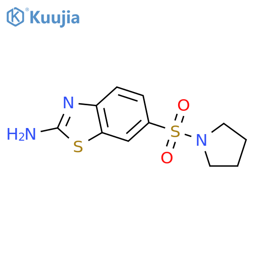 6-(pyrrolidine-1-sulfonyl)-1,3-benzothiazol-2-amine structure