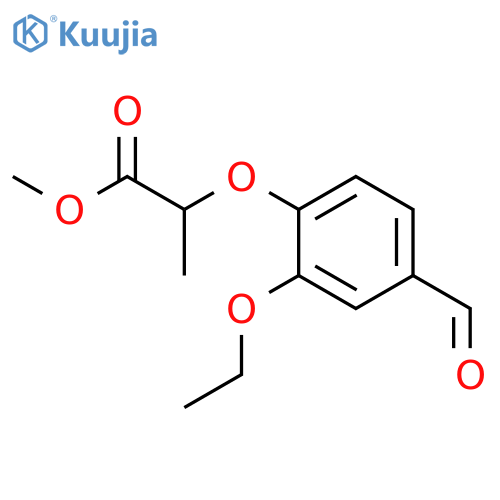 methyl 2-(2-ethoxy-4-formylphenoxy)propanoate structure