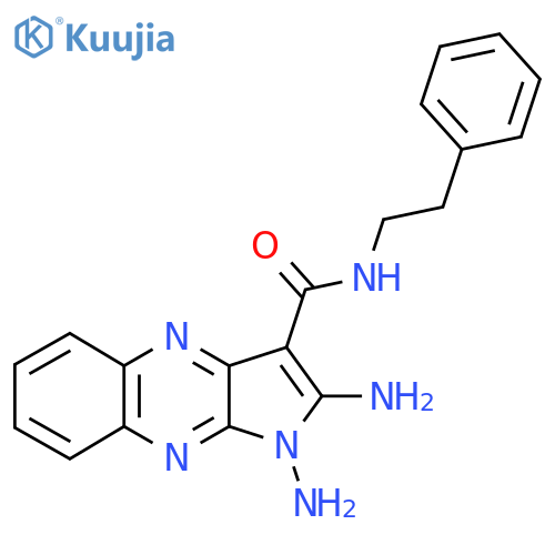 1,2-diamino-N-(2-phenylethyl)-1H-pyrrolo2,3-bquinoxaline-3-carboxamide structure