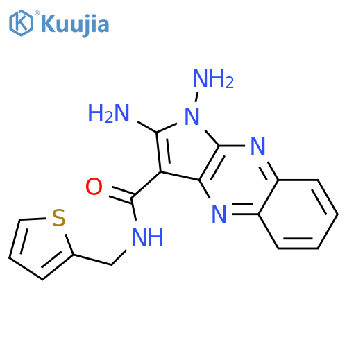 1,2-diamino-N-(thiophen-2-yl)methyl-1H-pyrrolo2,3-bquinoxaline-3-carboxamide structure