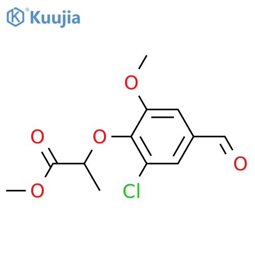 methyl 2-(2-chloro-4-formyl-6-methoxyphenoxy)propanoate structure