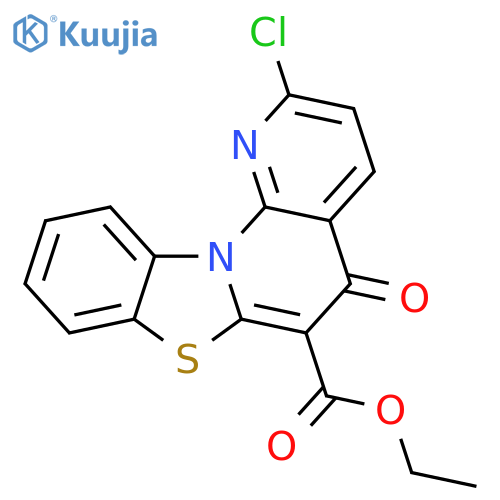 Ethyl 2-chloro-5-oxo-5H-benzo[4,5]thiazolo[3,2-a][1,8]naphthyridine-6-carboxylate structure