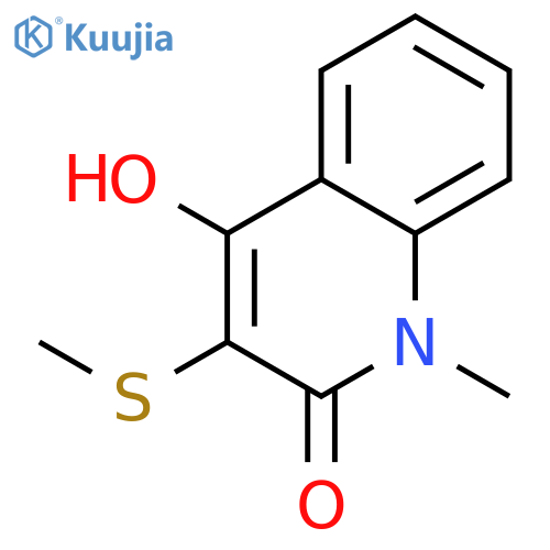 2(1H)-Quinolinone, 4-hydroxy-1-methyl-3-(methylthio)- structure