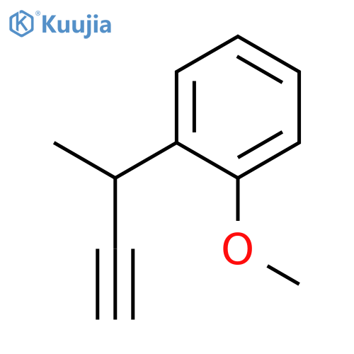 1-(but-3-yn-2-yl)-2-methoxybenzene structure