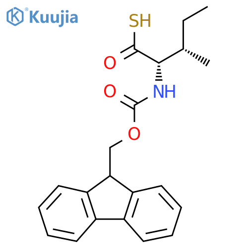 Fmoc-(2S,3S)-2-amino-3-methylpentanethioic S-acid structure