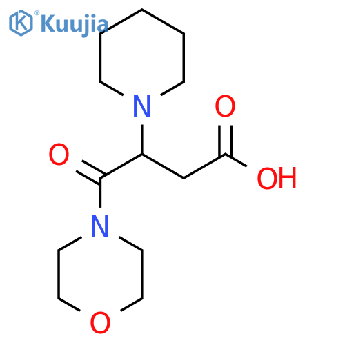 4-(Morpholin-4-yl)-4-oxo-3-(piperidin-1-yl)butanoic acid structure