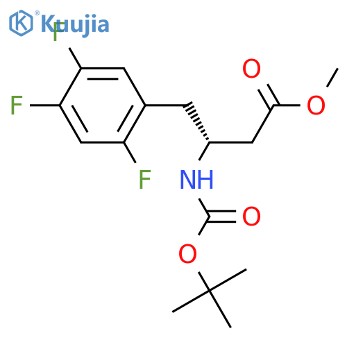 (R)-Methyl 3-(t-butoxycarbonylamino)-4-(2,4,5-trifluorophenyl)butanoate structure
