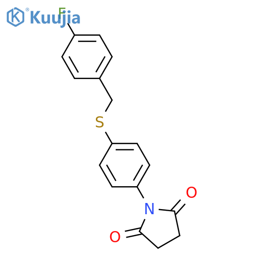 1-(4-[(4-FLUOROBENZYL)SULFANYL]PHENYL)DIHYDRO-1H-PYRROLE-2,5-DIONE structure