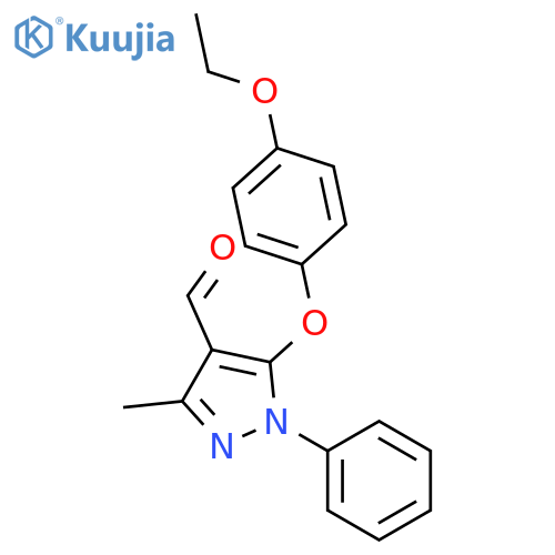 5-(4-ethoxyphenoxy)-3-methyl-1-phenyl-1H-pyrazole-4-carbaldehyde structure