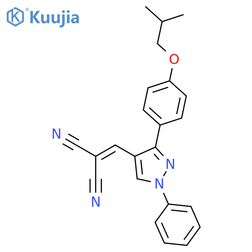 2-({3-4-(2-methylpropoxy)phenyl-1-phenyl-1H-pyrazol-4-yl}methylidene)propanedinitrile structure