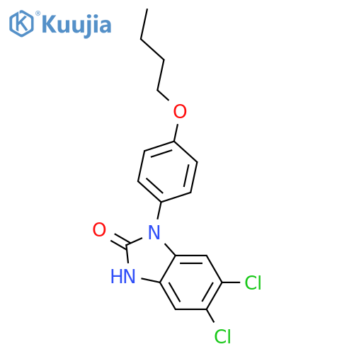 2H-BENZIMIDAZOL-2-ONE, 1-(4-BUTOXYPHENYL)-5,6-DICHLORO-1,3-DIHYDRO- structure