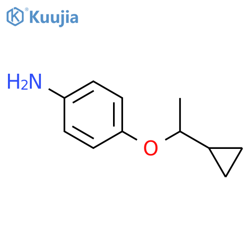 4-(1-cyclopropylethoxy)aniline structure