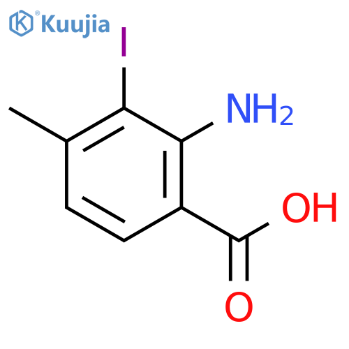 2-Amino-3-iodo-4-methylbenzoic acid structure