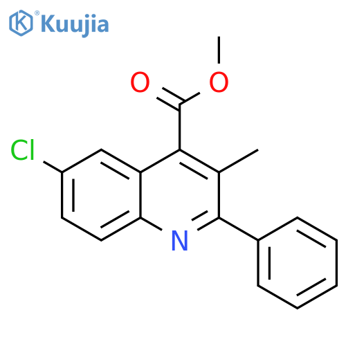 Methyl 6-chloro-3-methyl-2-phenyl-4-quinolinecarboxylate structure