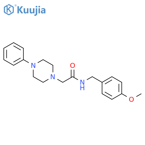 N-[(4-Methoxyphenyl)methyl]-2-(4-phenylpiperazin-1-yl)acetamide structure