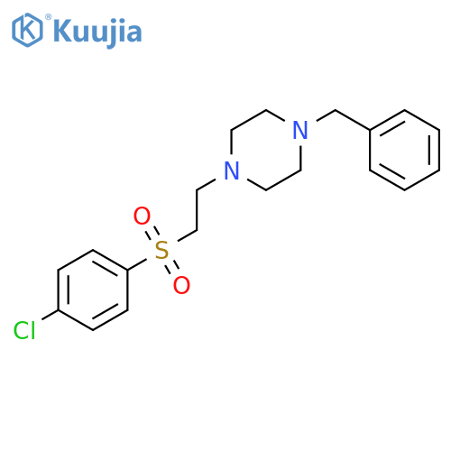 1-benzyl-4-2-(4-chlorobenzenesulfonyl)ethylpiperazine structure