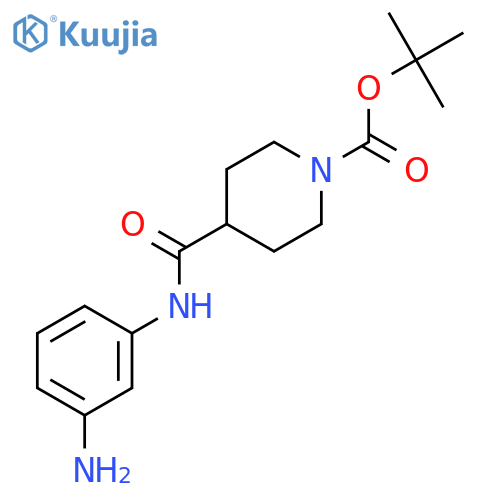 4-(3-Aminophenylcarbamoyl)piperidine-1-carboxylic acidtert-butylester structure