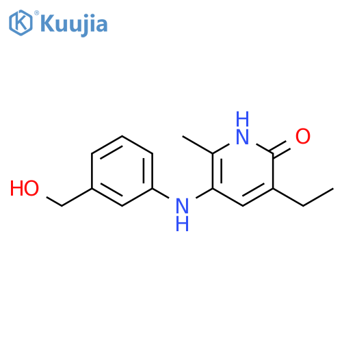 2(1H)-Pyridinone, 3-ethyl-5-[[3-(hydroxymethyl)phenyl]amino]-6-methyl- structure