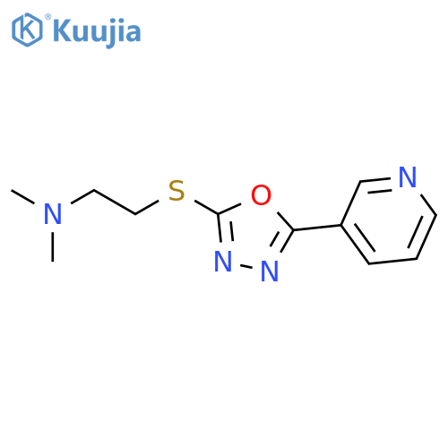 Ethanamine, N,N-dimethyl-2-[[5-(3-pyridinyl)-1,3,4-oxadiazol-2-yl]thio]- structure