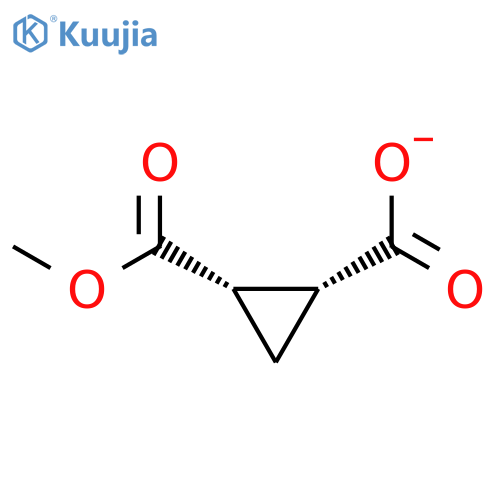 (1R,2S)-2-(methoxycarbonyl)cyclopropane-1-carboxylic acid structure
